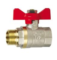 Кран шаровый 3/4" в/н бабочка (красная) JIF 355 NB (10/80)